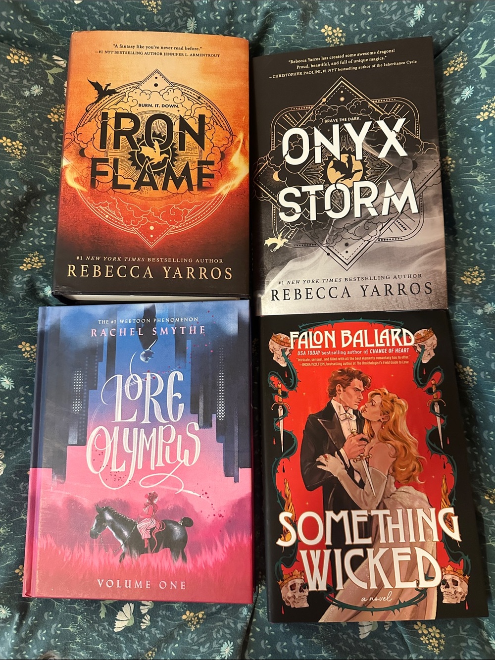 Iron flame, Onyx Storm, Lore Olympus, Something Wicked Book Bundle
